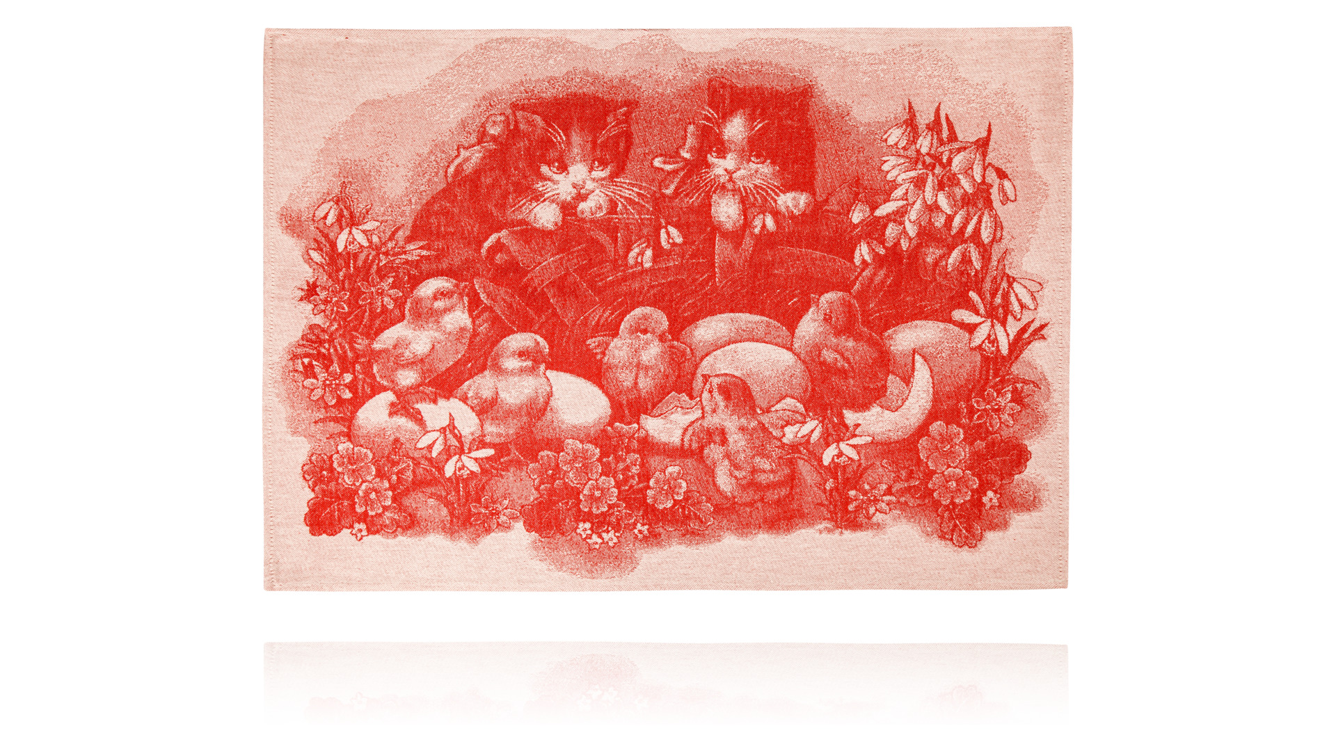 10652876 Яковлевский жаккард Полотенце кухонное Яковлевский Жаккард Котята-Цыплята 50х70см, хлопок Ткань  - Вид №2