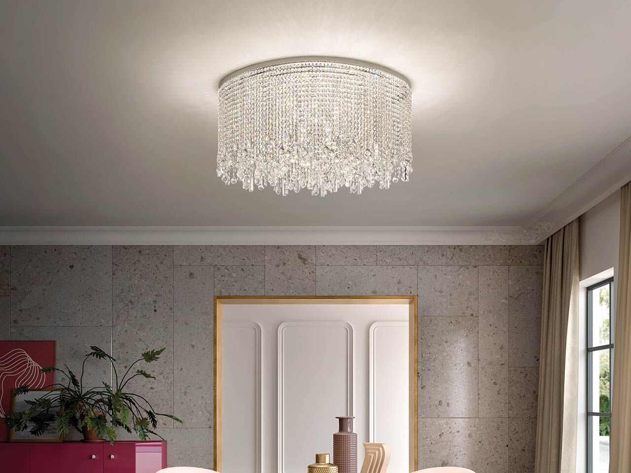 Потолочный светильник с кристаллами Masiero Cristalle ARCH-00029132