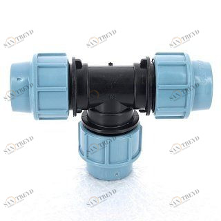 Тройник 25 обжим для труб ПНД UNIDELTA 1005025000