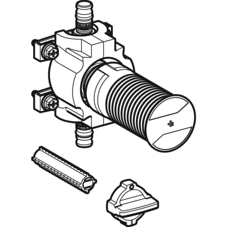 GEBERIT 602.003.00.1 Шаровой кран скрытого монтажа Geberit Mepla с креплением  - Вид №1