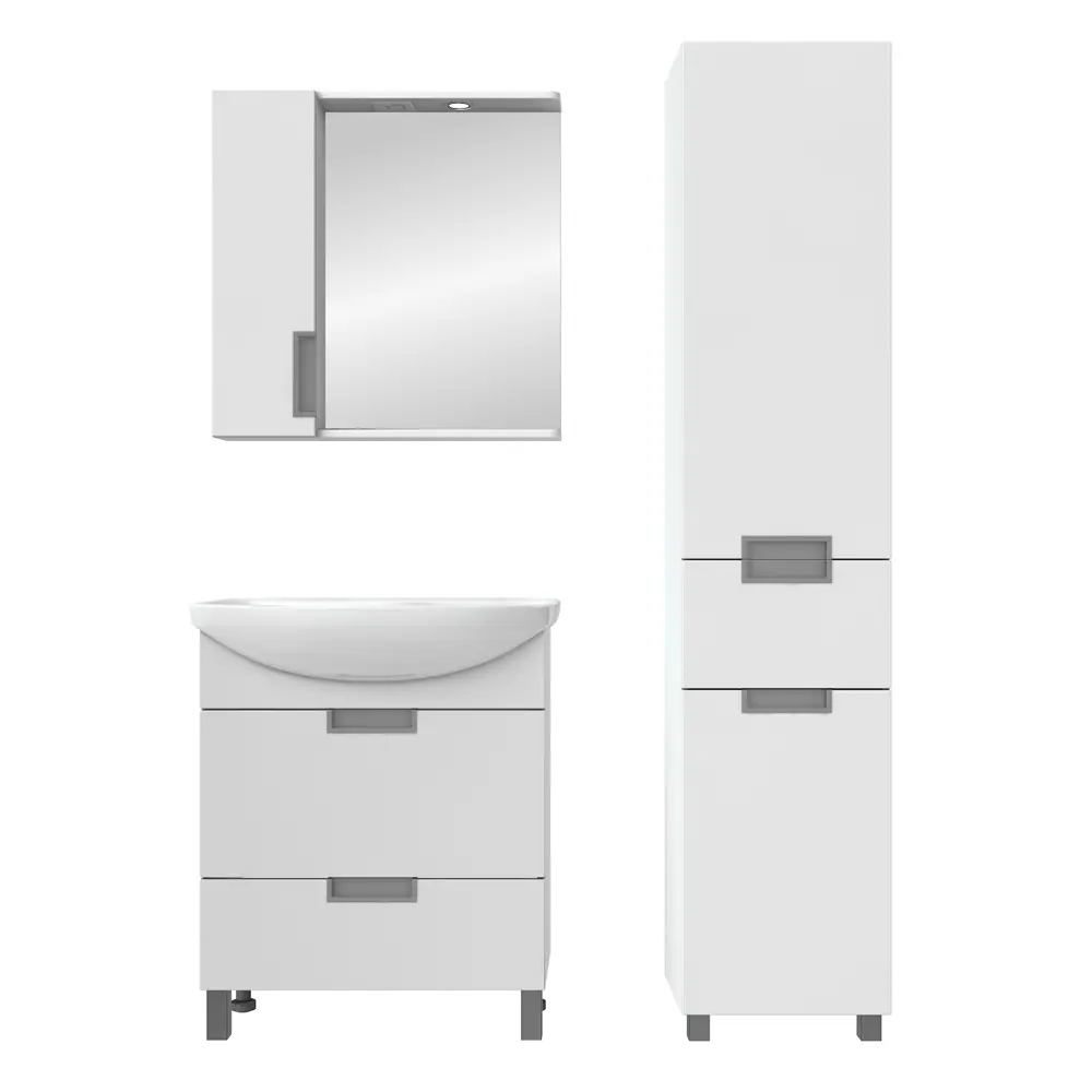 Шкаф для ванной зеркальный подвесной Vigo Венто 60x70 см цвет белый STLM-2112640 - Вид №5