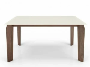 Huppé Прямоугольный стол из орехового дерева со стеклянной столешницей Magnolia 5088c