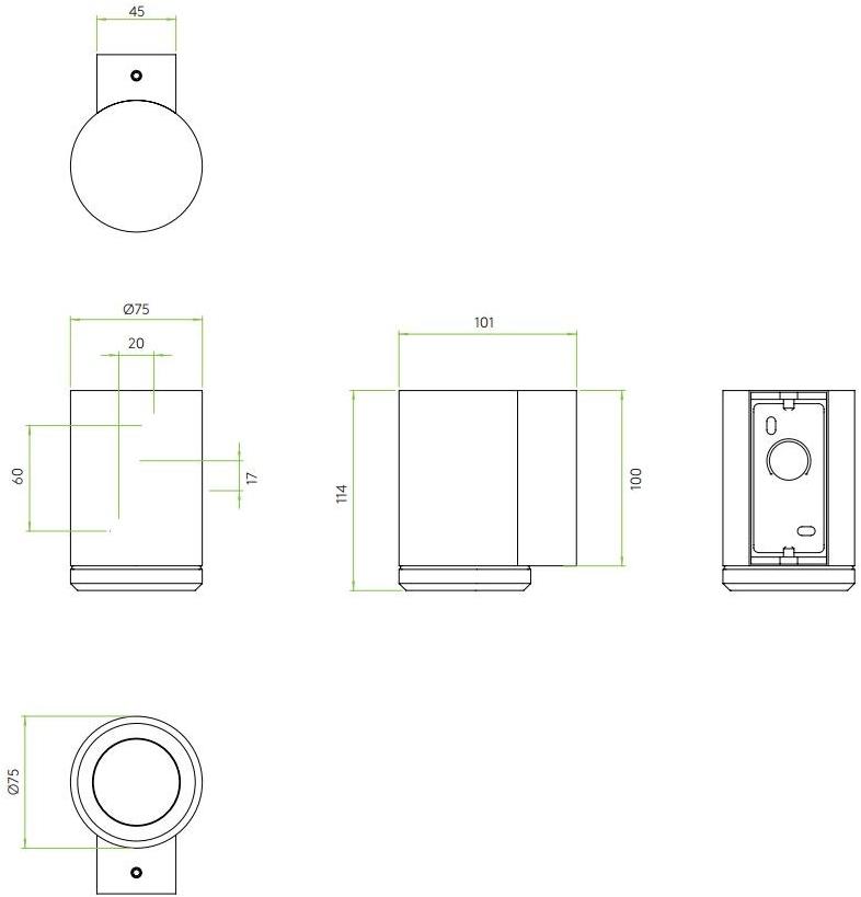 Astro Lighting Бра для наружного освещения из латуни с диммером Jura 1375001  - Вид №2
