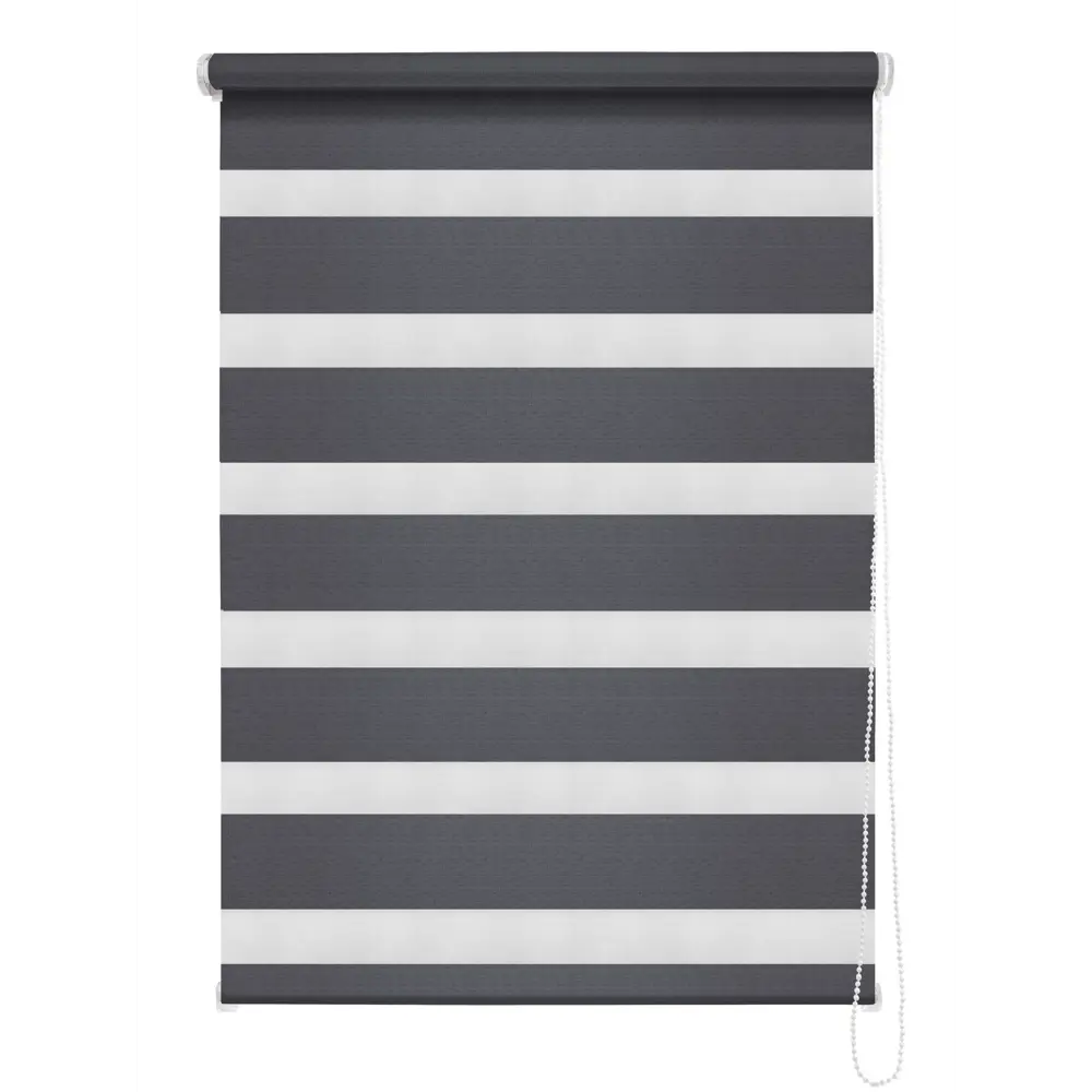 Штора рулонная день-ночь Madrid 80x160 см графит MIAMOZA Коллекция 2024г STLM-2095678