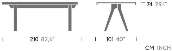 Kettal Раздвижной стол из тика Vieques sun-id-1395245 - Вид №1