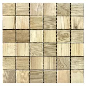 Мозаика и 3D панели из дерева Tarsi Матрица 1bao2 Дуб Селект с брашью (Текстурированная) 280х280 мм.