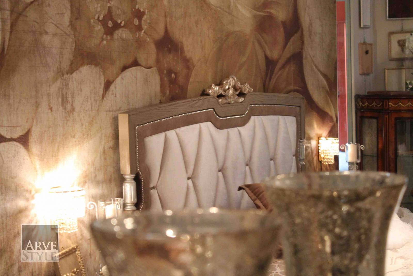 Деревянная двуспальная кровать с мягким изголовьем Arvestyle ARCH-00032854 - Вид №5