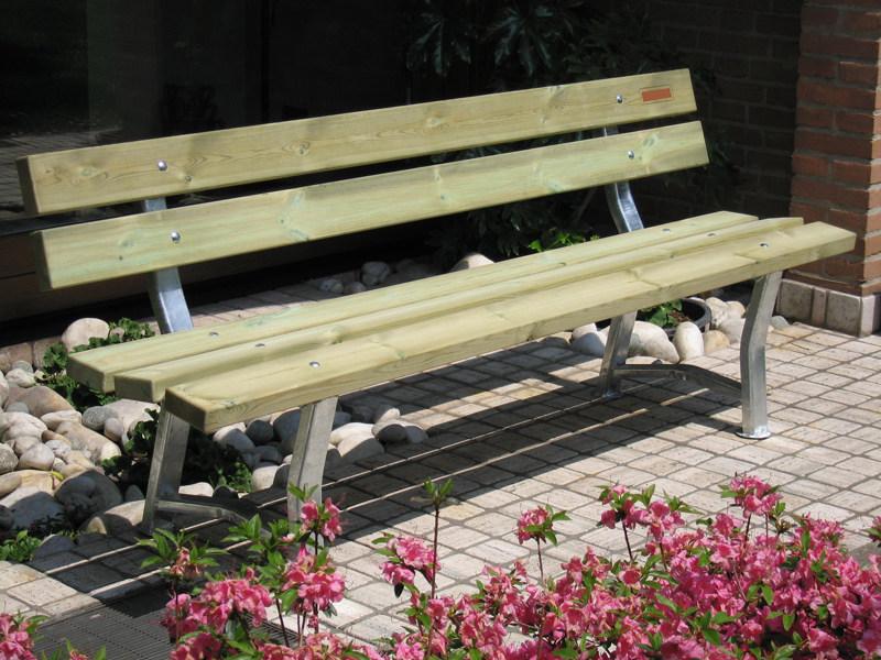 A.U.ESSE Деревянная скамейка со спинкой sun-id-1371239 - Вид №1