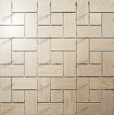 Мозаика и 3D панели из дерева Da Vinci Мозаика Ritmo White 076 Дуб Селект (Гладкая) 324х324 мм 1301100076