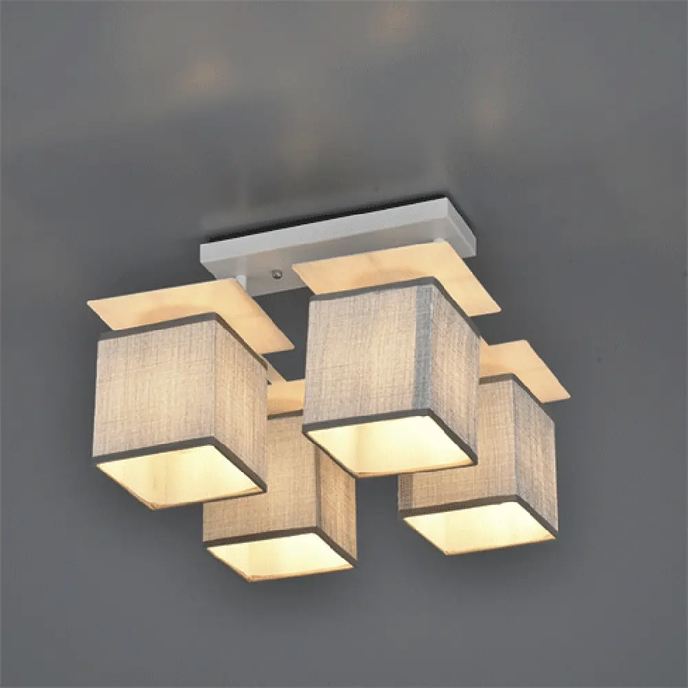 Потолочная люстра Escada Grey с тканевыми плафонами, 4 лампы 89195517 STLM-0079718 - Вид №2