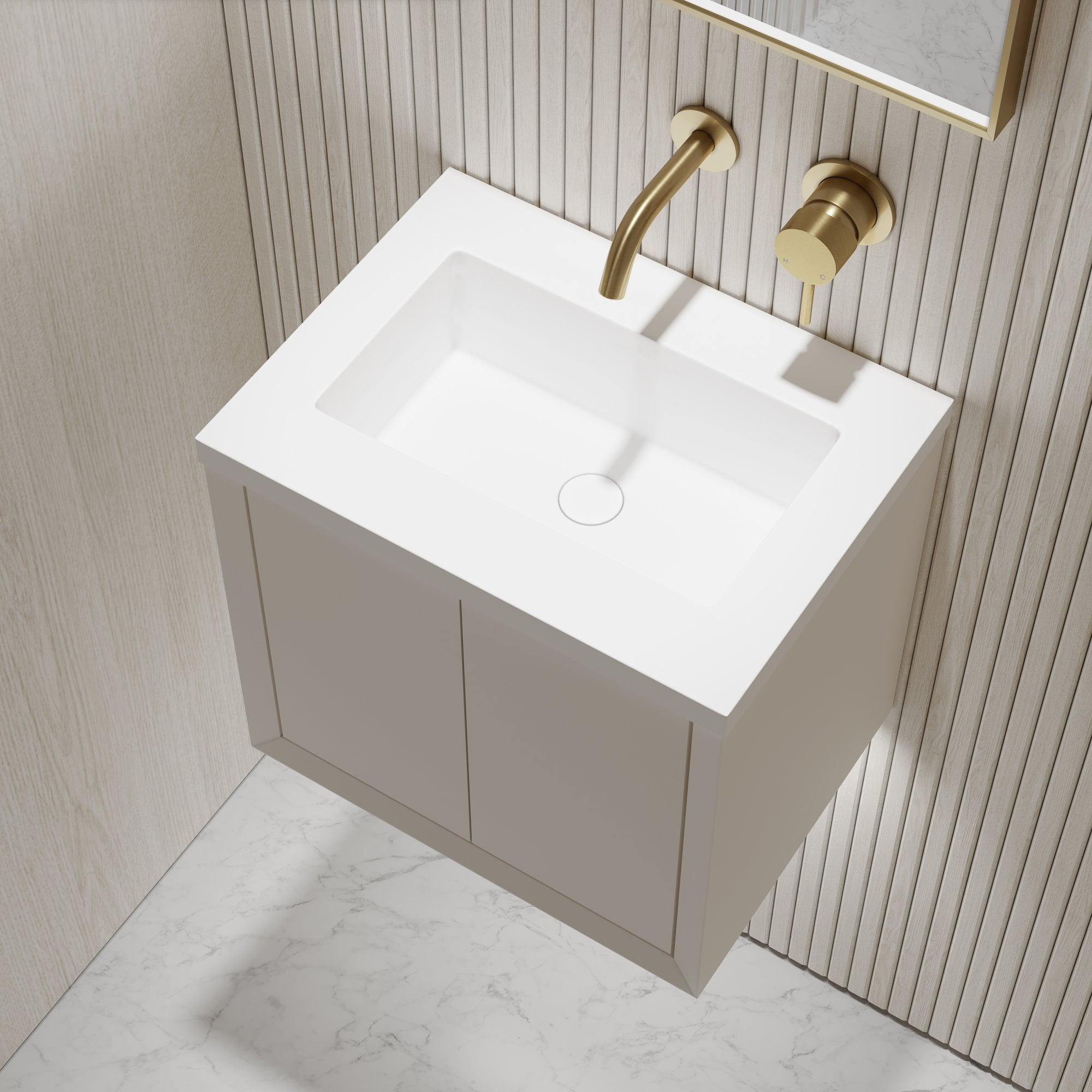 Одинарный умывальник из смолы со встроенным умывальником LUSSO Volini ARCH-00130849 - Вид №4