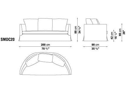 Ткань диван Maxalto ARCH-00121911 - Вид №2
