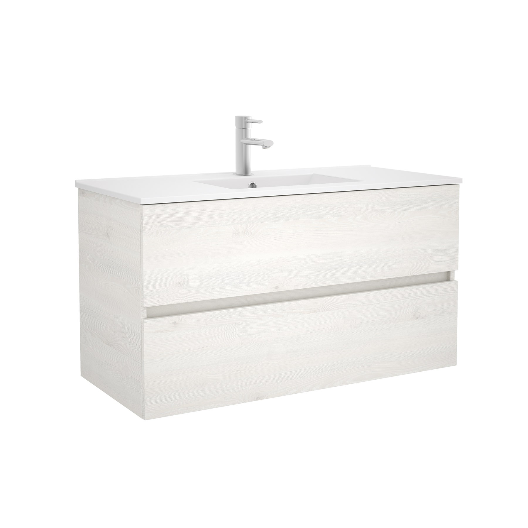 23307 SALGAR Мебель для умывальника FUSSION LINE 1000 SBIANCATO с 2 ящиками 997 x 540 x 450 мм Sbiancato - Вид №1