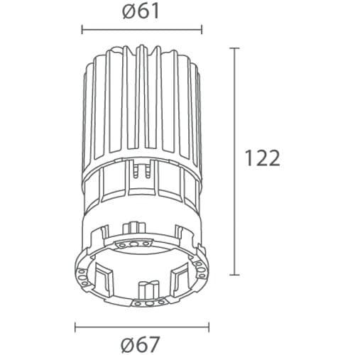 Алюминиевый круглый светодиодный светильник L&L Luce&Light Combina D ARCH-00136483 - Вид №6