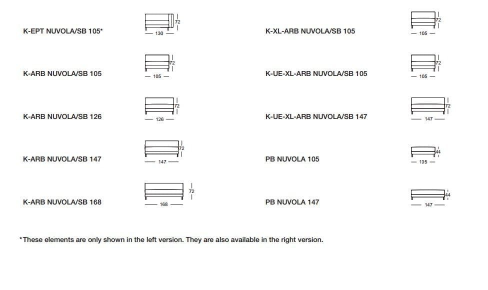 Кожаный диван с полуостровом Rolf Benz Рольф Бенц 007 облако ARCH-00018956 - Вид №3