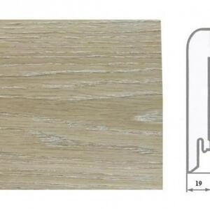 Плинтус Ashton Спарта Шпонированный Дуб (Рельефная) 2400х83 мм.