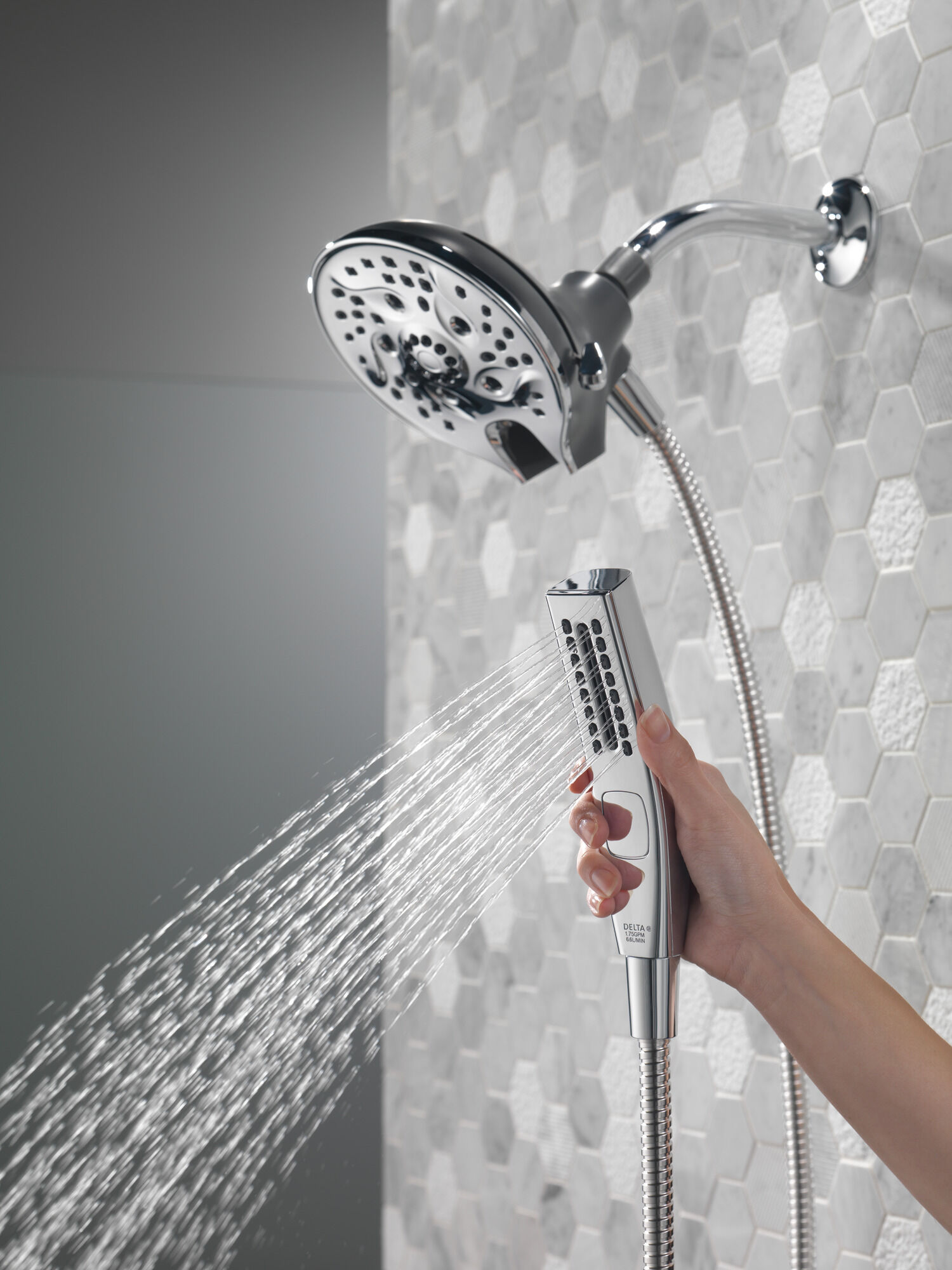 75510 Комбинированный H2O HSSH 1,75 галлона в минуту MagnaTite 5S Delta Faucet DELTA Хром - Вид №10