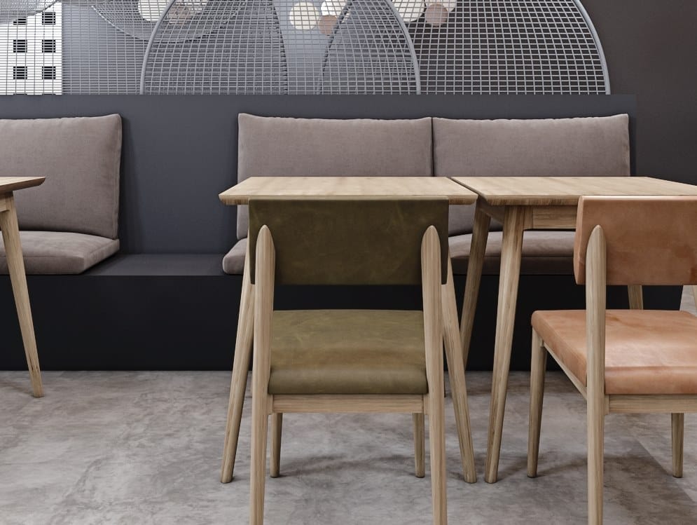 Мягкий стул для ресторана из массива дерева KARPENTER Винтаж ARCH-00059629 - Вид №3