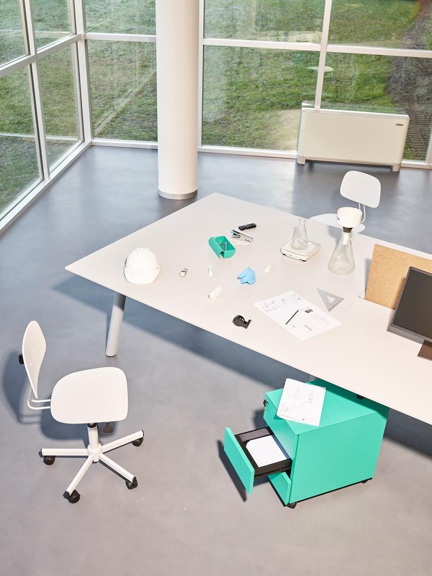 Manerba Офисный ящик из металла на колесиках Unibox F320 - Вид №3