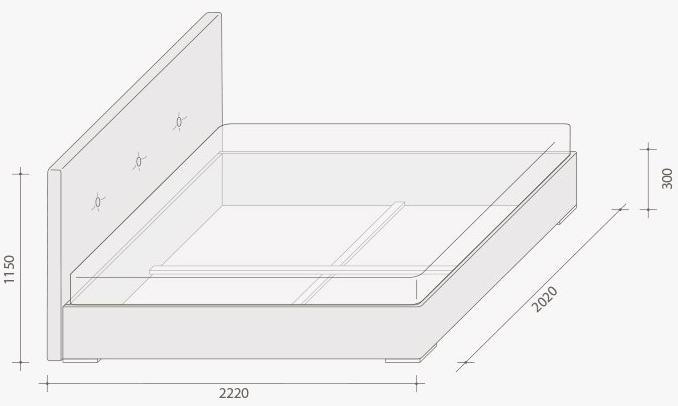 Lema Двуспальная кровать из ткани sun-id-1396214 - Вид №9