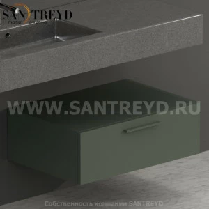 S07024FE2 Тумба с 1 ящиком 70 см зеленая Globo ARREDO WOOD Италия