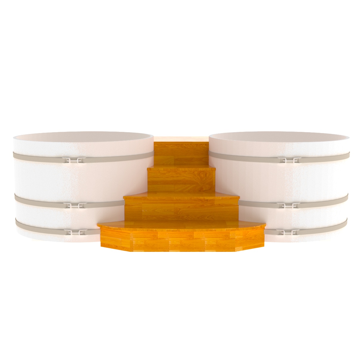 2344 Подиум на 2 купели D 1,5 СЛ натуральный Alyarus  - Вид №1