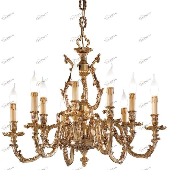 Possoni Illuminazione Французская золотая люстра Ashford 090/6+3 