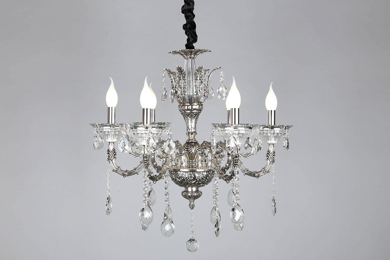 Подвесная люстра Omnilux Badesi OML-70503-06 OMNILUX ДИЗАЙНЕРСКИЕ, BADESI 187085 Хром  - Вид №1