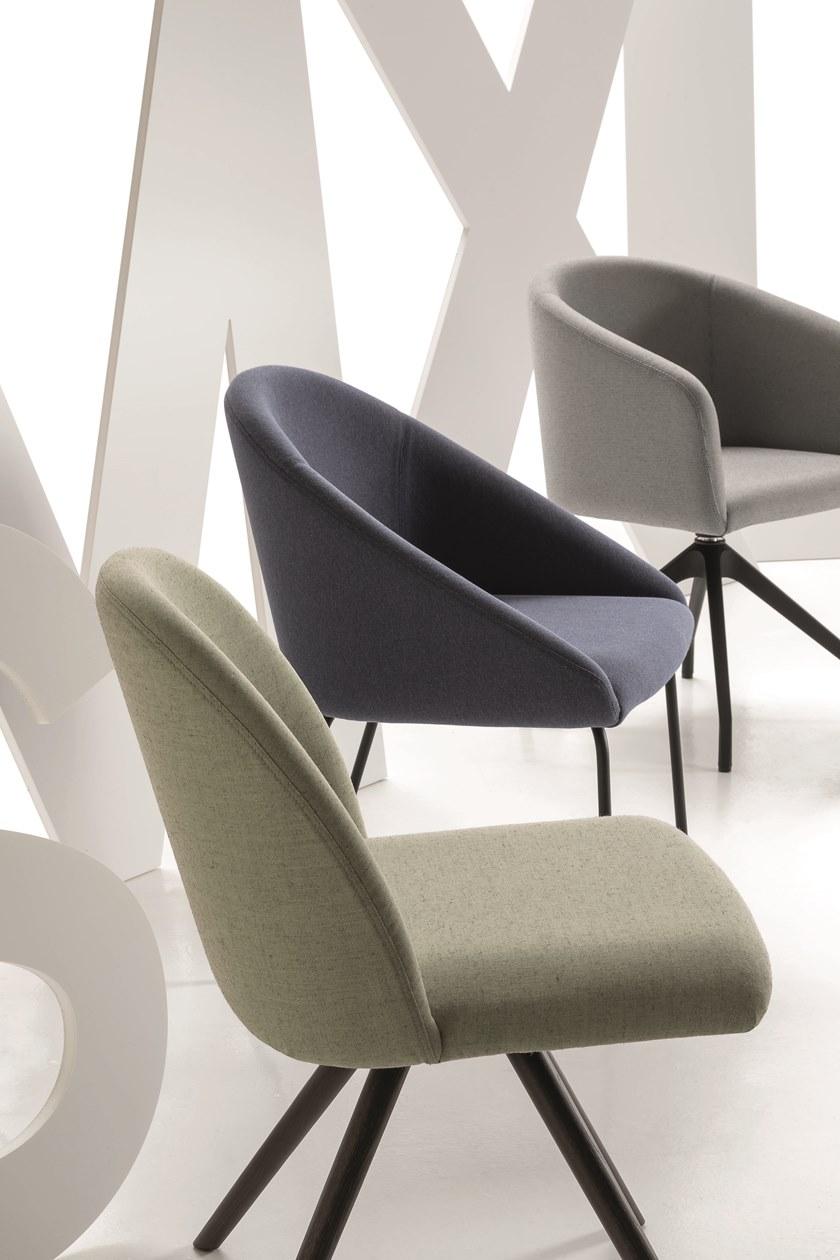 Luxy Вращающееся кресло из ткани с подлокотниками Bloom 4blfn92, 4blfb94 - Вид №5