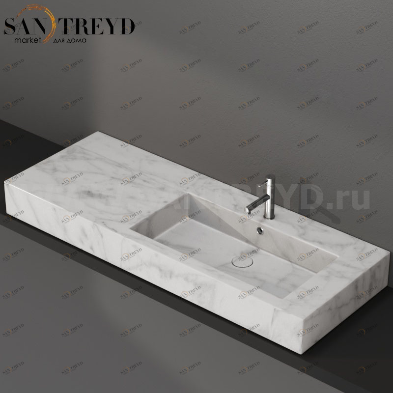 IN136DAMC Накладная раковина на столешницу  прямоугольная Ceramica Globo INCANTHO