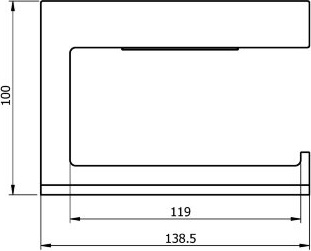 38043A-BP Бумагодержатель VICO подвесной цвет черный матовый LANGBERGER VICO, BLACK EDITION - Вид №2