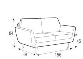 Sits 2-местный диван с обивкой из ткани Rucola sun-id-1514566 - Вид №2