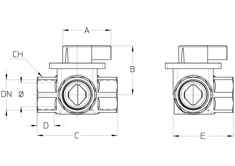 CIMBERIO CIM 683 34 Трехходовой смесительный клапан с ручным управлением CIM 683  - Вид №1