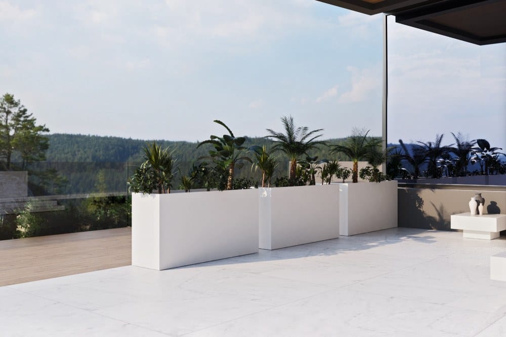 Прямоугольная плантатор стеклоткани GANSK ARCH-00002851