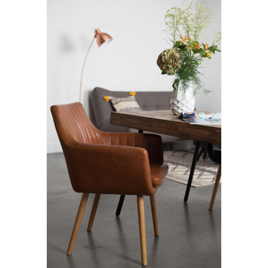 Кресло Pike коричневое White Label Living 1100283 - Вид №1