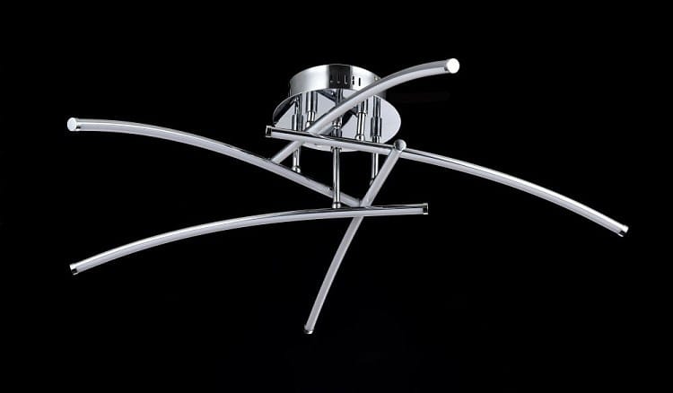 Хромированный металлический светодиодный потолочный светильник Maytoni PLUTO ARCH-00055695 - Вид №1