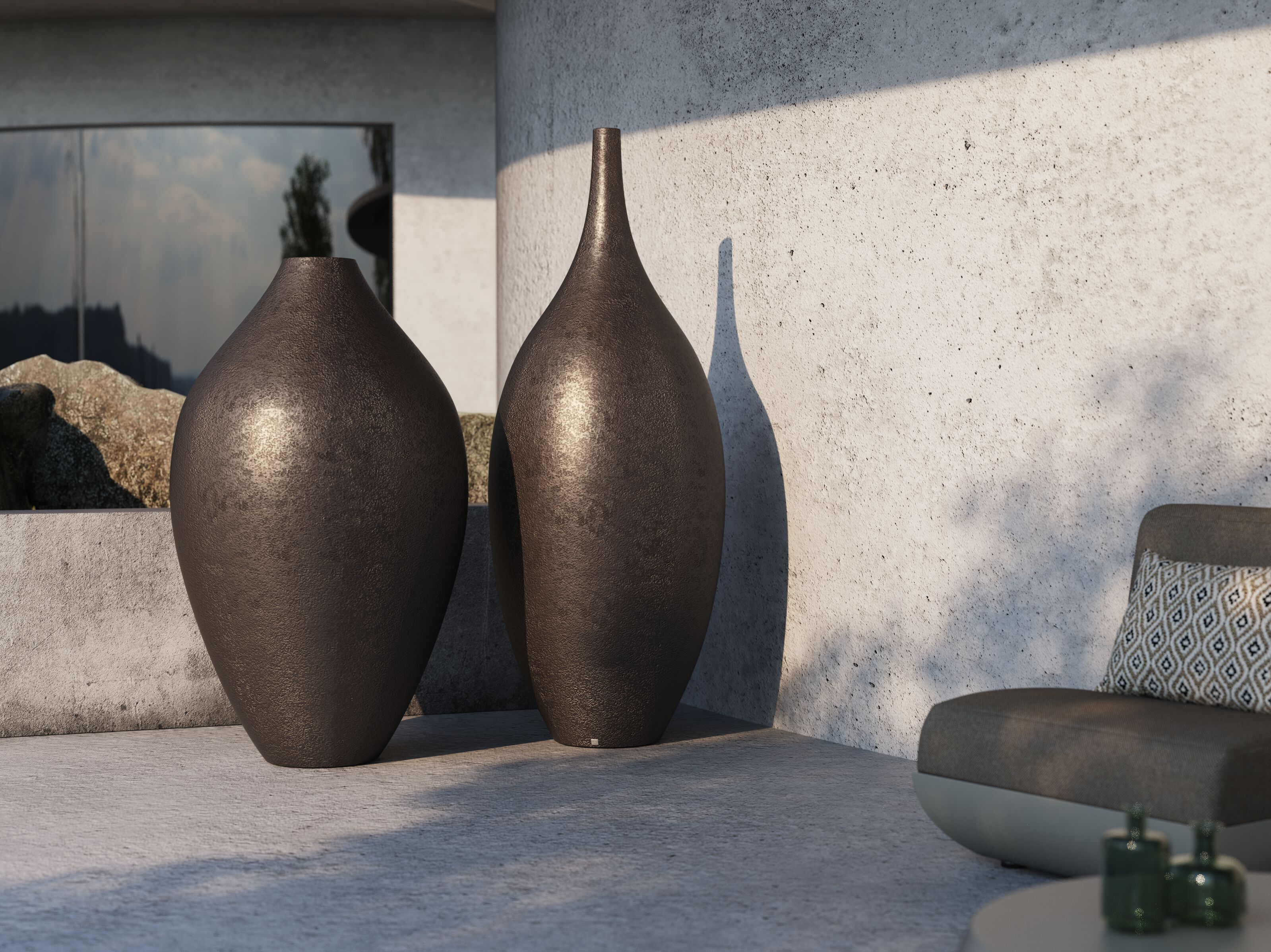 Высокий садовый горшок из стекловолокна GANSK GENTLE ARCH-00077531 - Вид №5