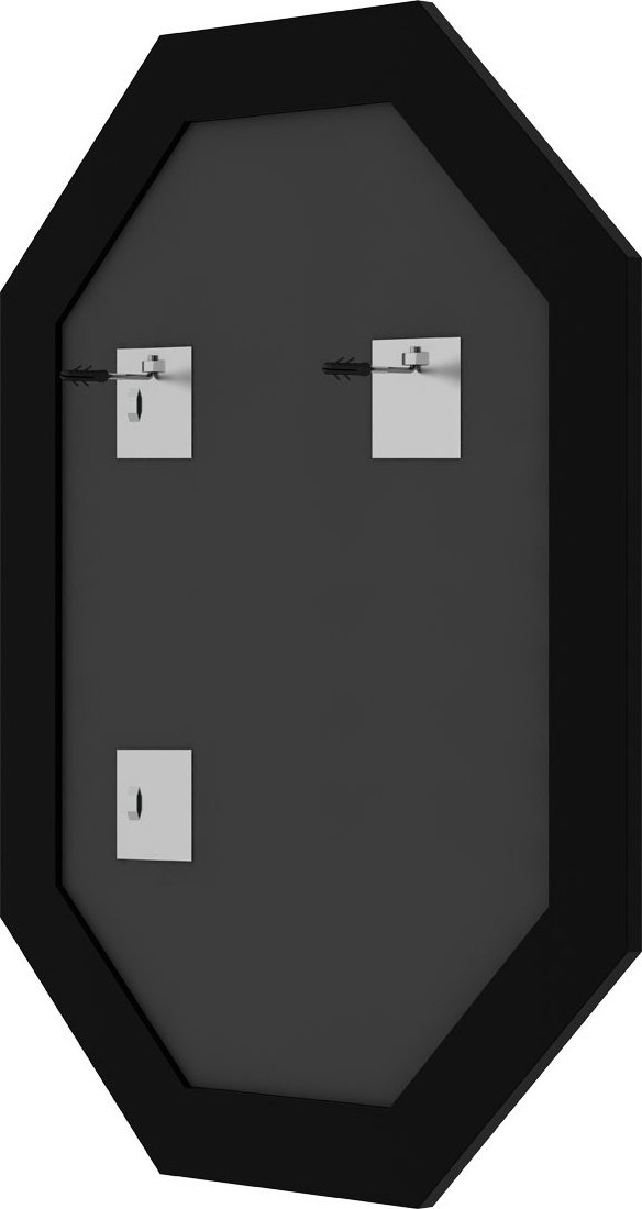 BY 7214 Зеркало в багетной раме - травленая бронза 99 mm EVOFORM Octagon - Вид №1