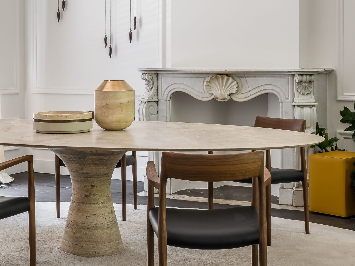 Круглый обеденный стол из натурального камня Alinea Design Objects Angelo M ARCH-00149594 - Вид №5