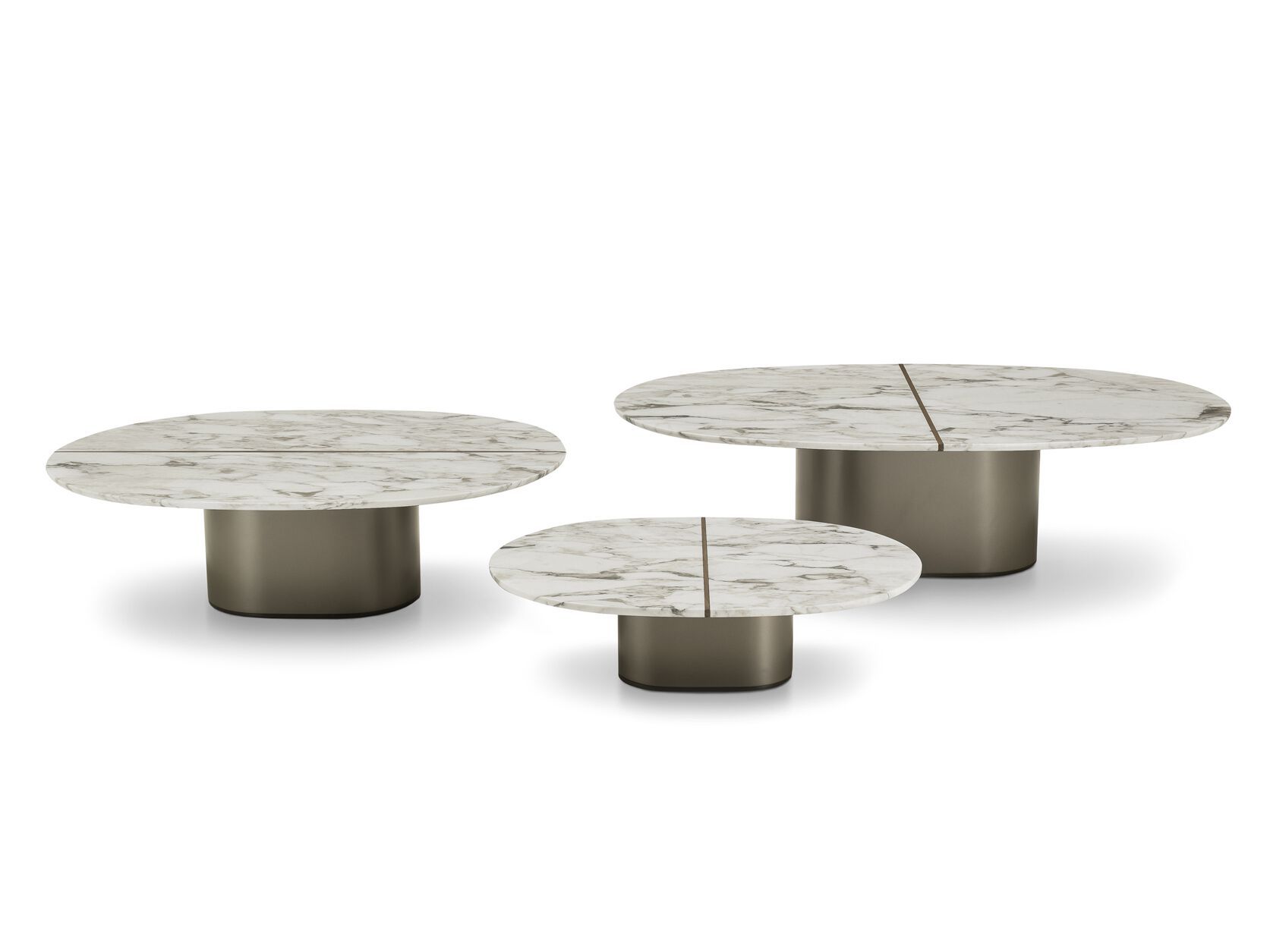 Мраморный низкий овальный журнальный столик для гостиной i 4 Mariani GIOTTO ARCH-00051674