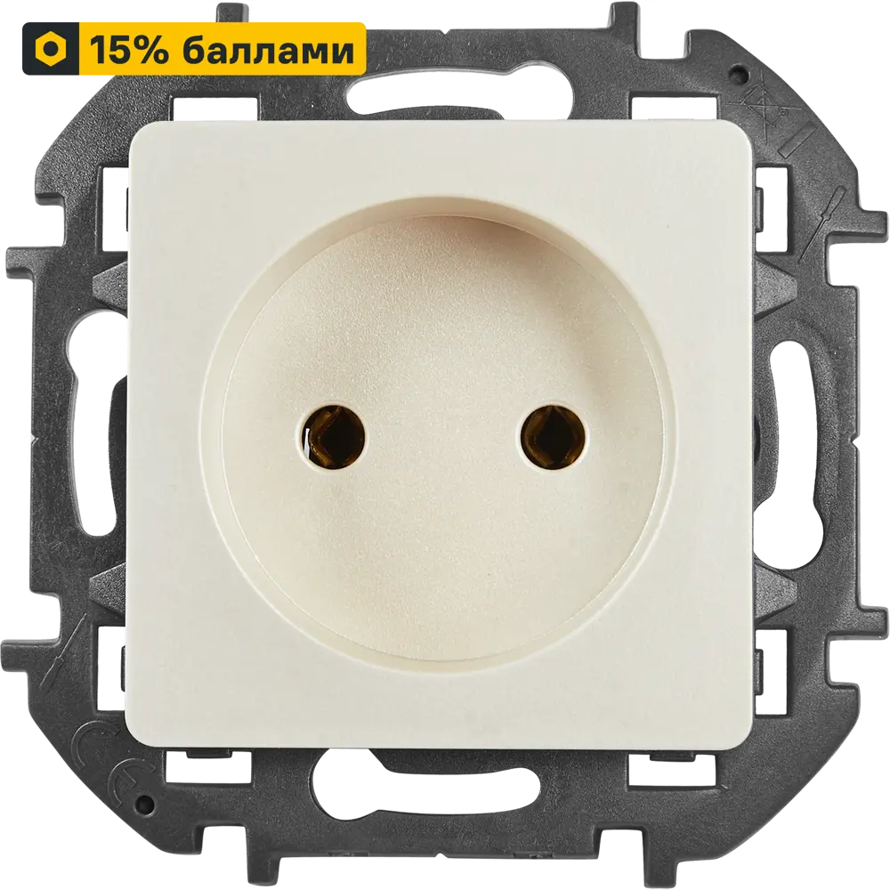 LEXMAN LILIAN - Розетка скрытого монтажа без заземления в жемчужном цвете 86761329