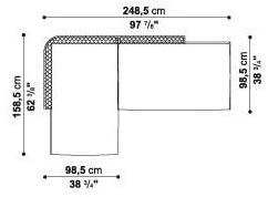 B&B Italia Outdoor Модульный угловой диван Ravel sun-id-1489537 - Вид №34