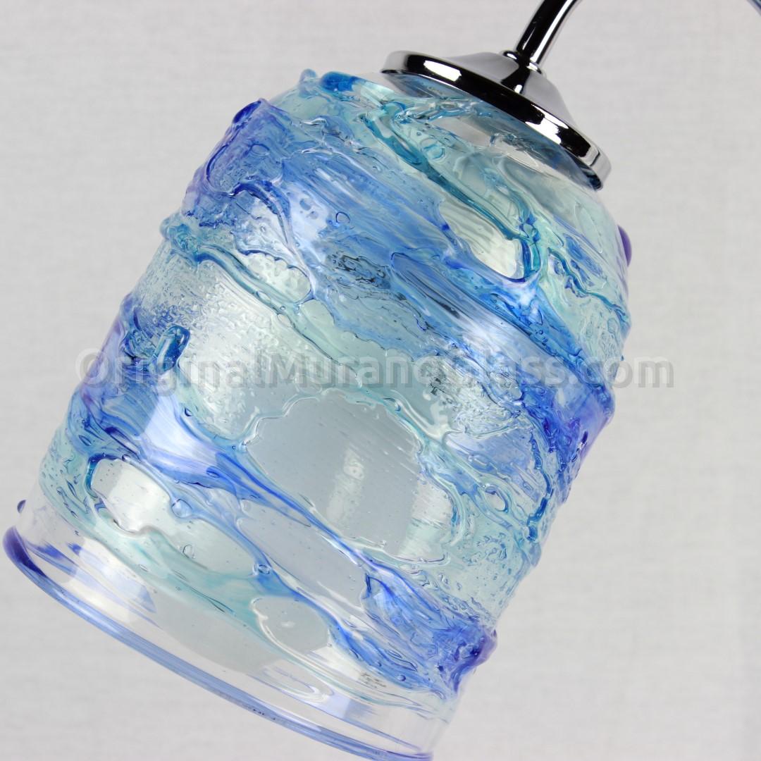 374 ORIGINALMURANOGLASS Муранская настольная лампа Ariston blu 30 см  - Вид №1