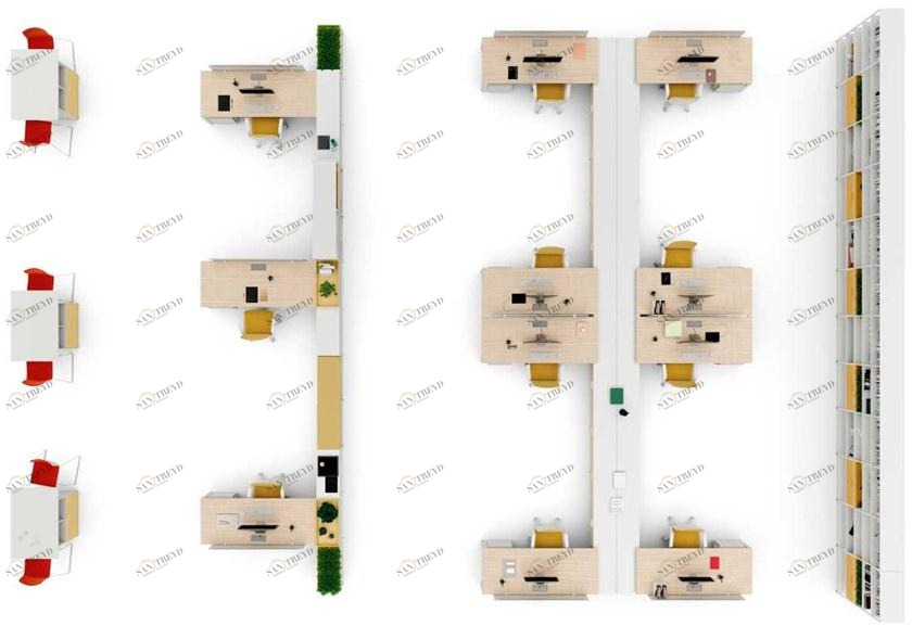 Bralco Рабочее место из меламина со встроенной полкой с системой управления кабелями Glider sun-id-1412639