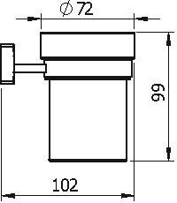 10911A Стакан подвесной цвет хром LANGBERGER ALSTER - Вид №3