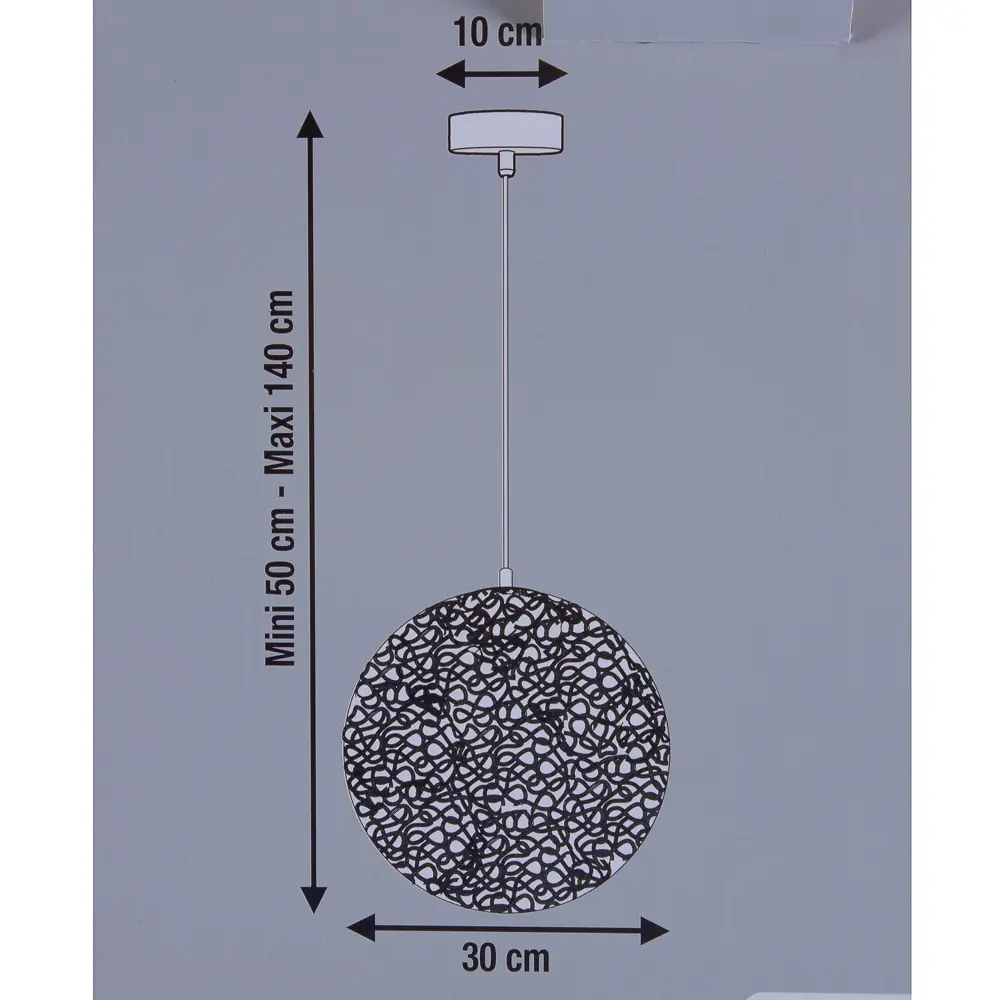 Подвес Deva 1xE27x60 Вт, металл, цвет хром 18564218 STLM-2008642 INSPIRE  - Вид №2