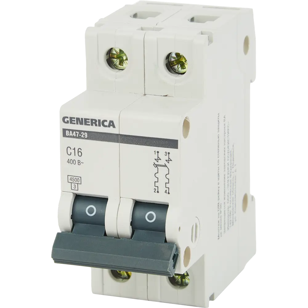 Автоматический выключатель Generica ВА47-29 2Р для защиты электросети 84798303 STLM-0055296