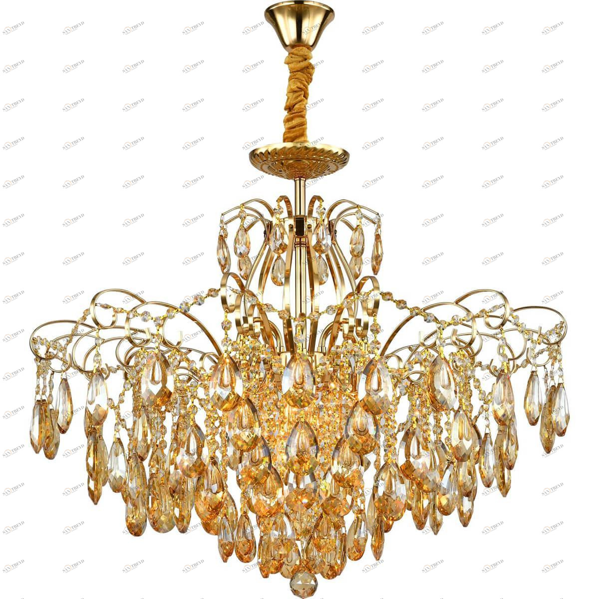 Подвесная люстра Stilfort Berta 1038/03/08P STILFORT ДИЗАЙНЕРСКИЕ, BERTA 00-3888488 Золото;прозрачный 