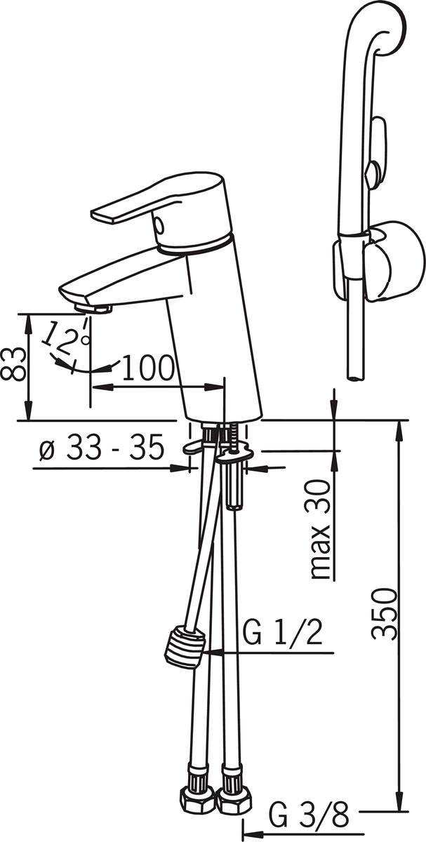 Oras 2812F Смеситель для умывальника 2812F Cubista Хром  - Вид №3