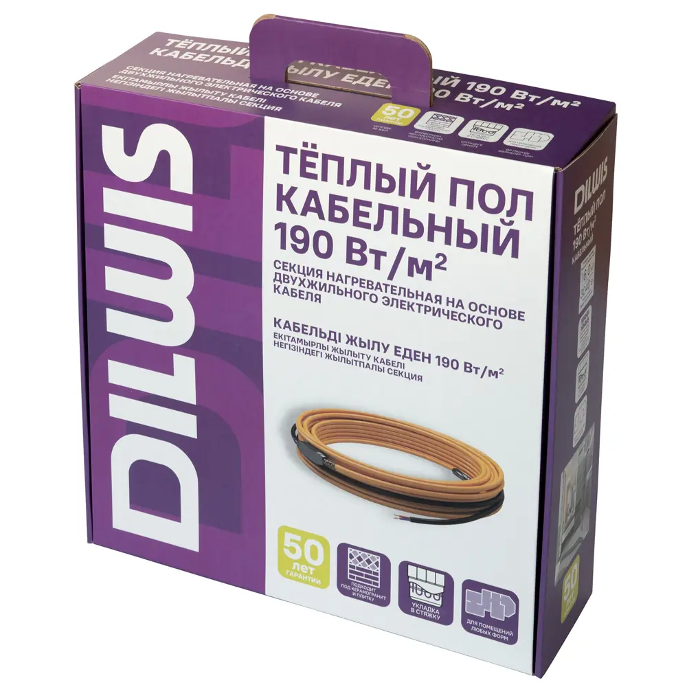 Нагревательный кабель для теплого пола DILWIS 6 м2 1140 Вт STLM-2017004 - Вид №2